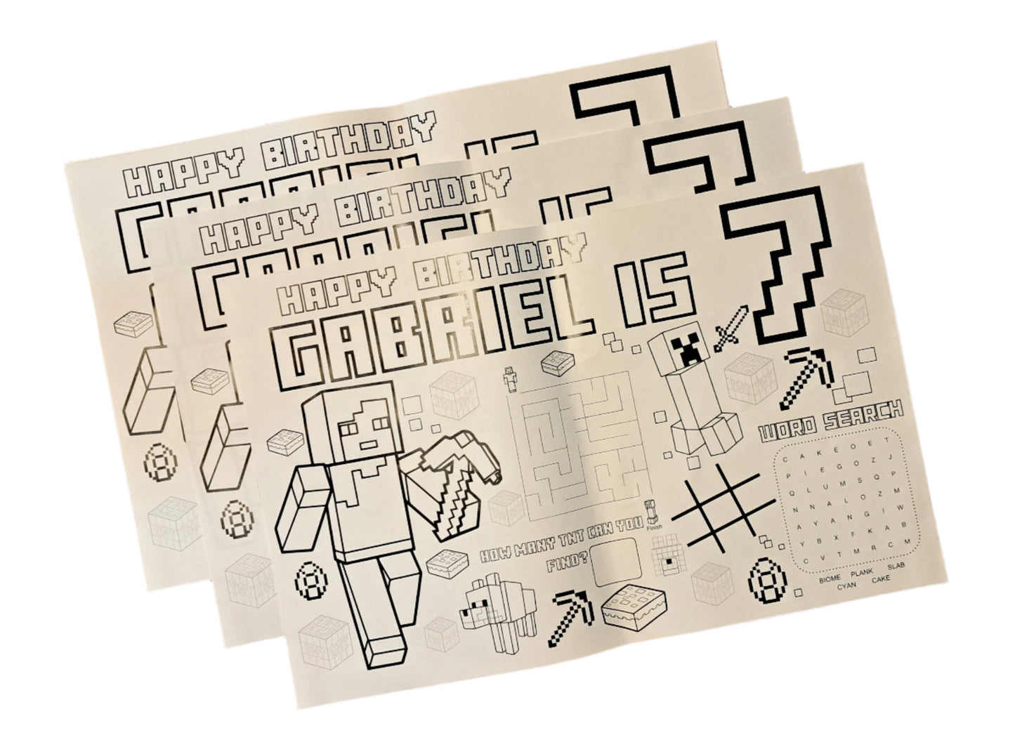 Party Personalized Plate Mats