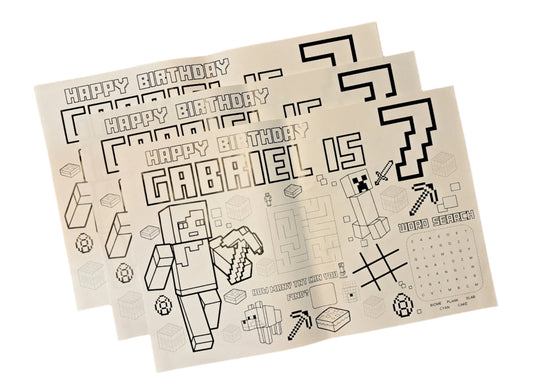 Party Personalized Plate Mats